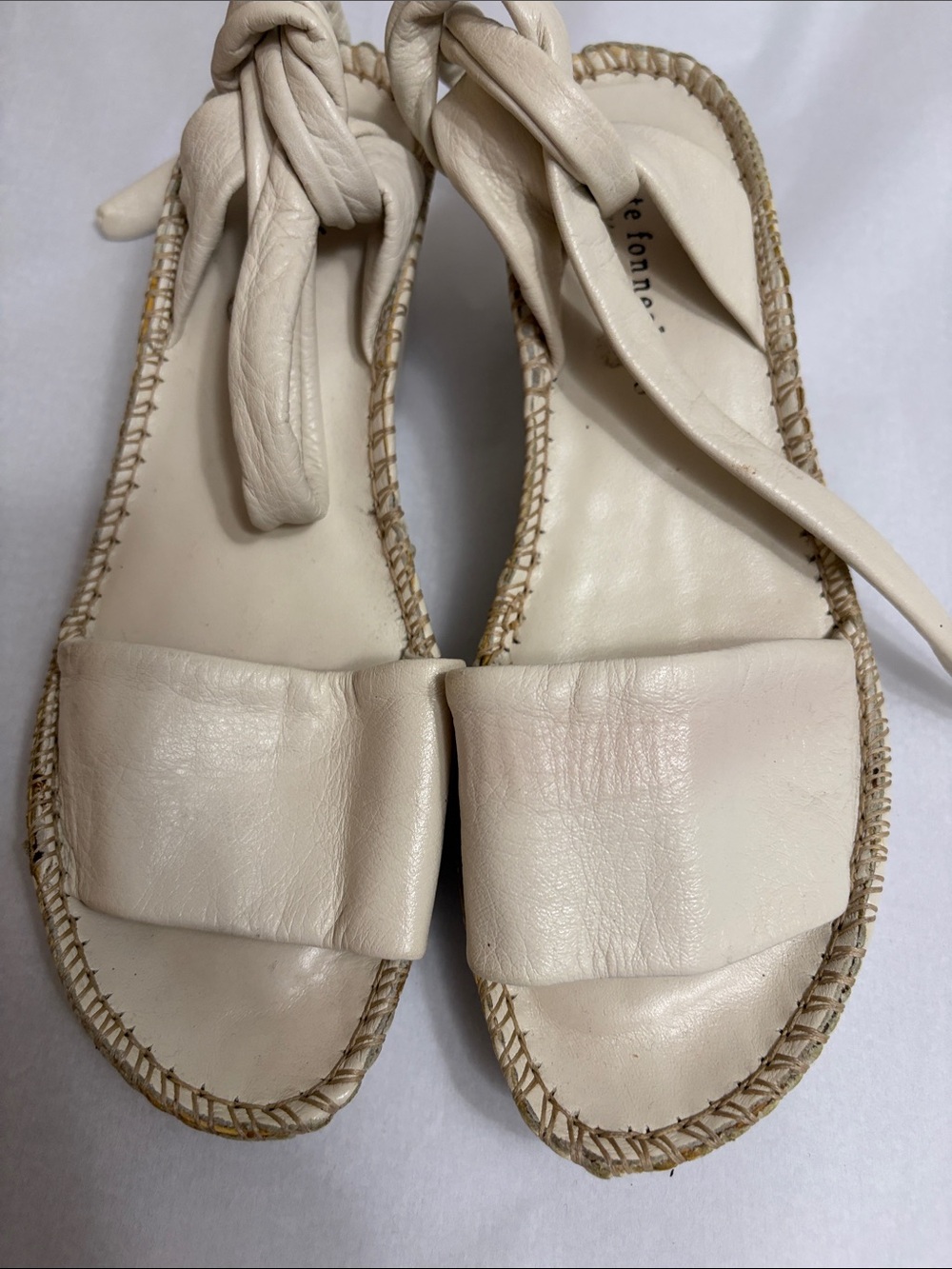 Merete Fonnesberg Leather Knot Espadrille Sandals - Made In Italy
